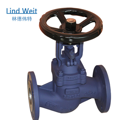 林德伟特LBSV-16/LBSV-16-V系列波纹管密封截止阀铸钢铁质PN16法兰连接